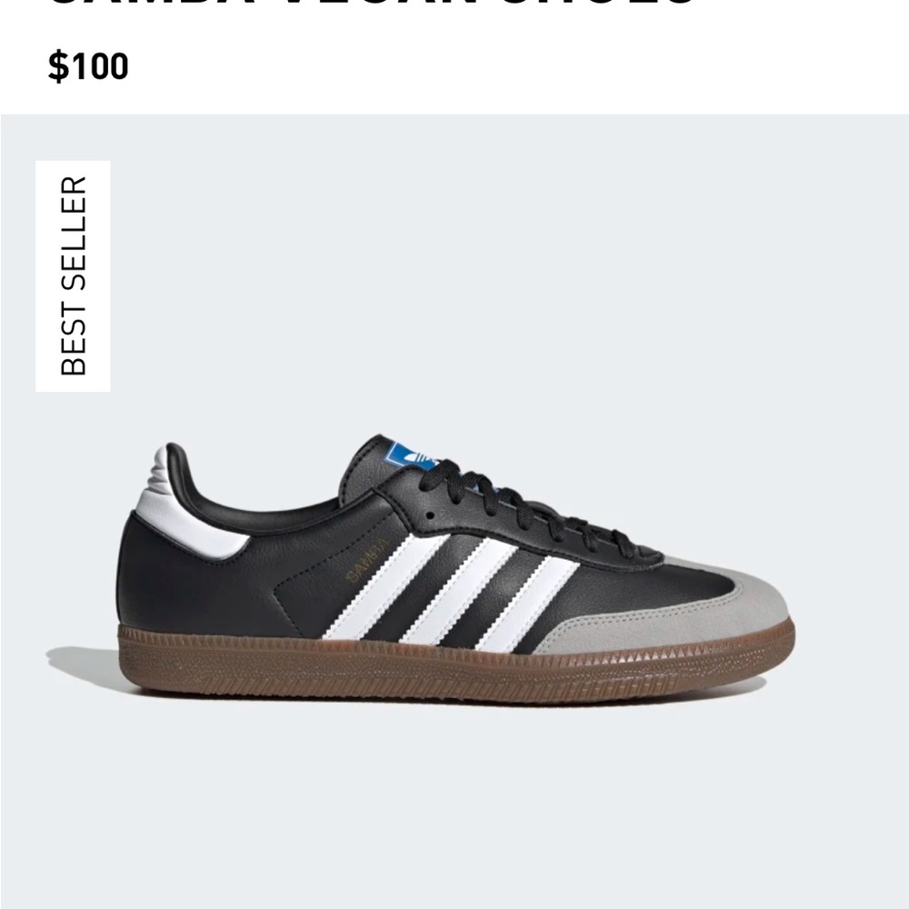 Adidas Samba Vegan Shoes - Worn once, excellent condition